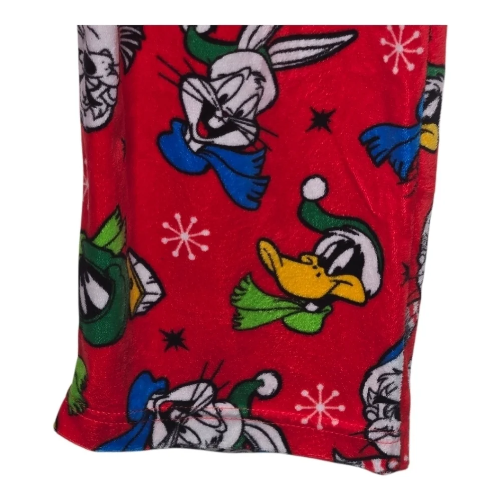 Looney Tunes Womens Red Holiday Christmas Soft Fleece Pajama Pants XL
